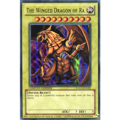 YuGiOh : YGLD-ENG03 1st Ed The Winged Dragon of Ra Ultra Rare Card - ( Yu-Gi-Oh! Single Card ) by Deckboosters