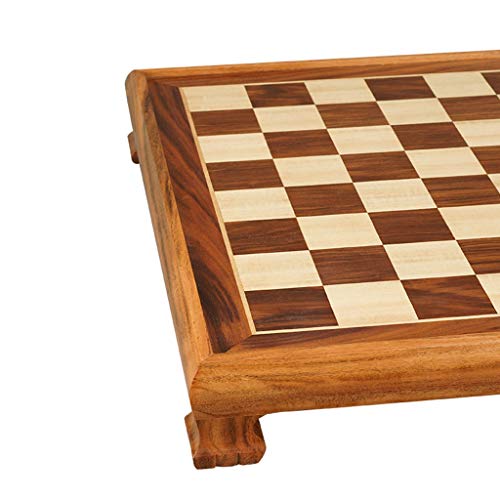 ZANZAN Juegos de Mesa Junta de ajedrez Solid Wood Large, Extra Grueso Tablero de ajedrez Grueso Sólo Tabla de Mesa Juego de Mesa dedicado (excluyendo Piezas de ajedrez) Juego de ajedrez