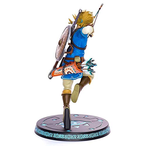 ZELDA Estatua Enlace Figura Aliento del Salvaje con Diorama Base de Nintendo PVC 23cm