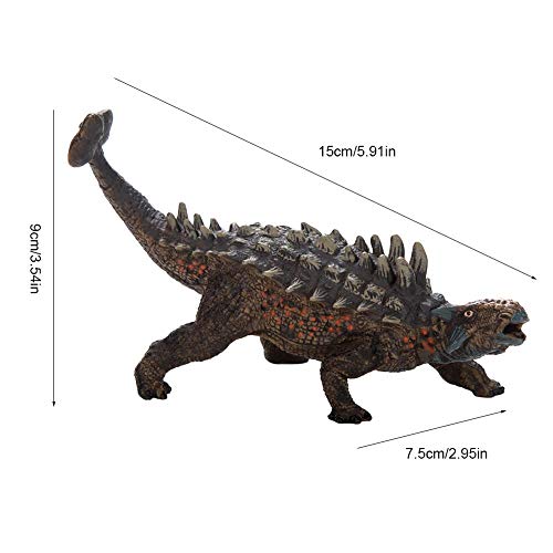 Zerodis Figura de Dinosaurio Ankylosaurus de 6 ", Figura de acción de Dinosaurio Realista Juguete Figura de Dinosaurio prehistórico Pintado a Mano Suave Colección de Vida Modelo para Niños