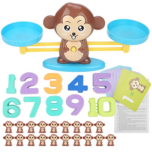 Zerodis- Juguetes de conteo de matemáticas para niños , Monkey Digital Addition Subtraction Learning Toy Niños Juego Educativo para niños pequeños Preescolar(Brown)