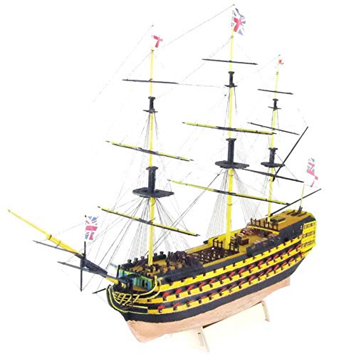 ZNYB Maquetas De Barcos De Madera para Montaje 51,5x17,5x33,5 cm 1: 200 HMS Victory 1765 Buque de Guerra británico Modelo de Madera Barco Barco Kit Juguetes de Montaje para niños