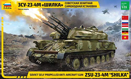 Zvezda 3635. Tanque Sovietico antiaéreo ZSU-23-4M SHILKA. Escala 1:35
