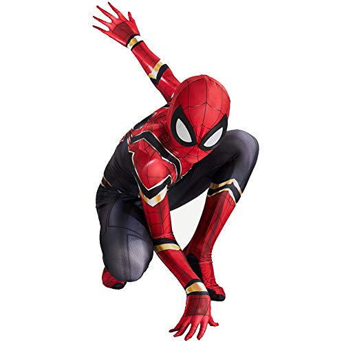 ZXDFG Disfraz Spiderman Niño,Superhéroe Spiderman Disfraces Homecoming Halloween Navidad Traje Spiderman Niño Cosplay Máscara,Máscara y Disfraz Independientes,Spandex/Lycra