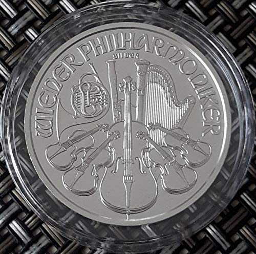 1 onza oz Plata Viena Philharmoniker 2020 individualmente en cápsulas de monedas empaquetado