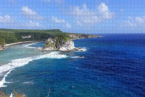 1000 piezas-Mariana del Norte EE. UU. Saipan Bird Island Beach Rompecabezas para adultos Regalo de viaje de madera Recuerdo