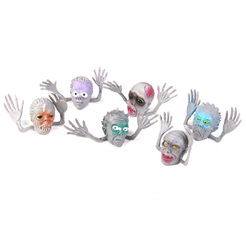12pcs Juguetes Marionetas de Dedos Cabeza de Fantasmas Susto Plástico