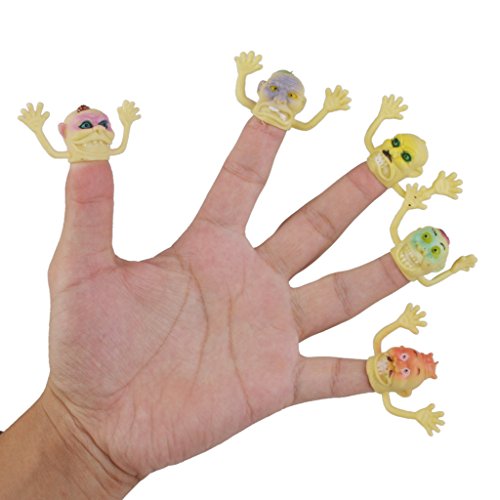 12pcs Juguetes Marionetas de Dedos Cabeza de Fantasmas Susto Plástico