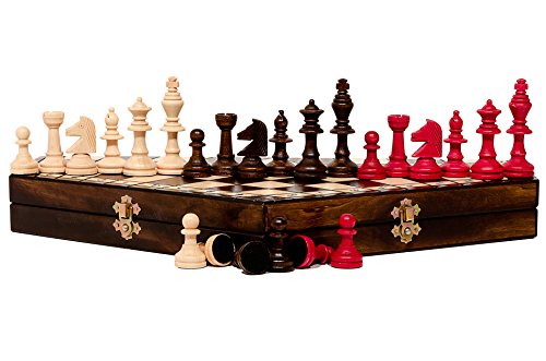 3 jugadores de ajedrez 47cm / 18in grande Juego de ajedrez de madera, hecho a mano Uniqe Juego