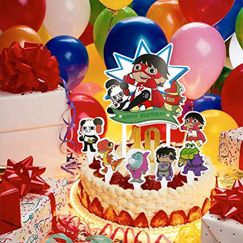 32Piezas Decoración de la Fiesta de cumpleaños ZSWQ-Ryan's World Cumpleaños del Welcome Decoraciones para Colgar en el Tema para niños