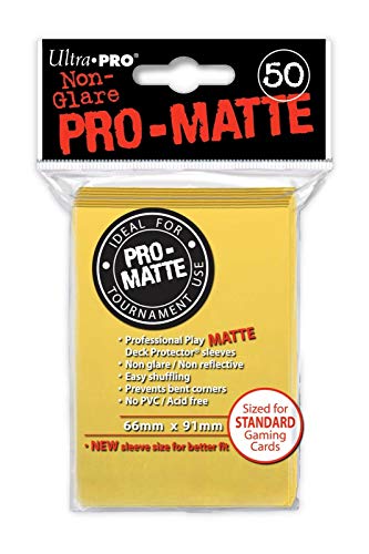 50 Ultra Pro Pro-Matte Yellow Deck Protector Sleeves - Non-Glare - Magic