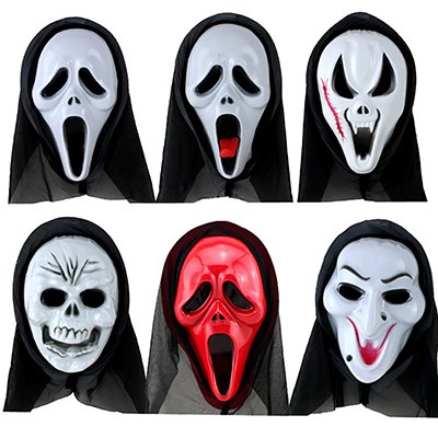 6pc Halloween horror masks Halloween masks screaming skull dead ghost face horror masque supplies monolithic party mask devil mask