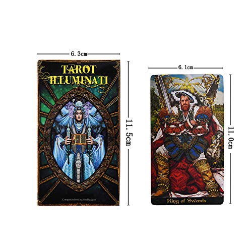 78pcs Inglés Tarot Illuminati Kit de Tarjetas de Tarot Cubierta Juegos de Mesa Juego de Cartas de naipe Familia Fiesta Entretenimiento
