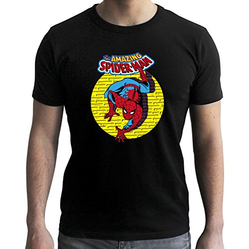 ABYstyle abystyleabytex415-xxl Marvel Spider Man Vintage Hombres de Manga Corta New Ajuste Camiseta (2 x -Large)