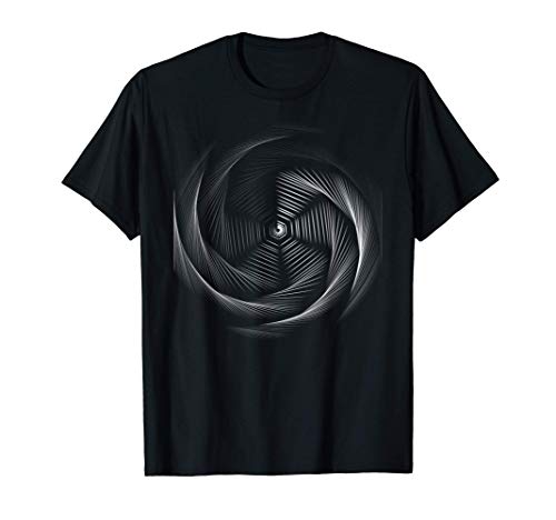 Agujero negro geométrico ilusión óptica espiral Trippy Camiseta