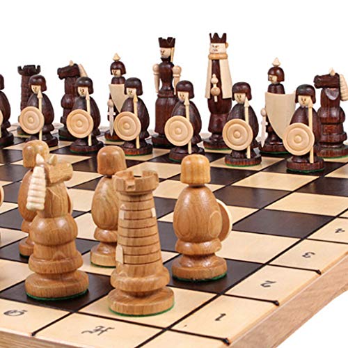 Ajedrez Muñeca Kingdom Ajedrez, ajedrez de Madera Maciza, Juego de ajedrez de Alta Gama, ajedrez doblado a Mano, Regalos de ajedrez de Dibujos Animados para niños ajedrez magnetico (Color : A)