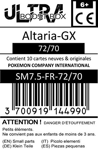 Altaria-GX 72/70 ARC en Ciel Secrète - #myboost X Soleil & Lune 7.5 Majesté Des Dragons - Coffret de 10 Cartes Pokémon Françaises