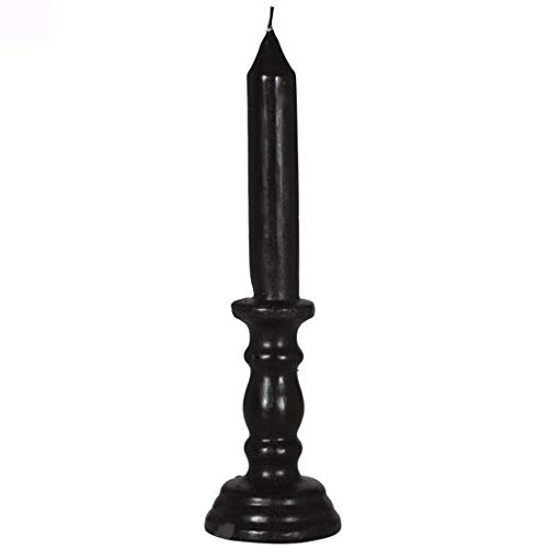Amakando Siniestro gótico candelabro con Velas de Cera/Negro 27cm / Escalofriante decoración de Vela casa de los espantos/Insuperable para Fiesta de Terror y Halloween
