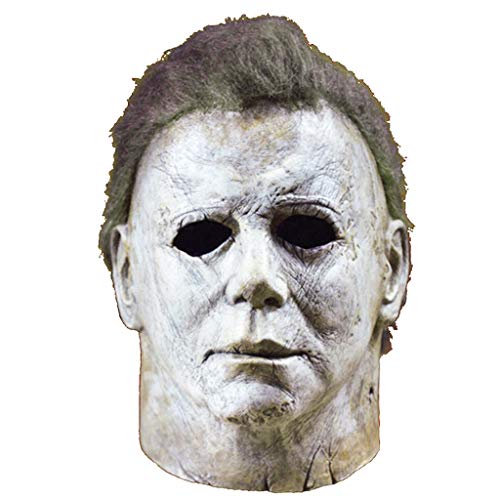 Ani·Lnc Michael Myers Máscara Película de Terror de Halloween Cosplay Látex Adulto Cara de Casco Completo Fiesta de Halloween Scary Prop