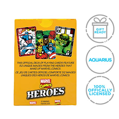 AQUARIUS Deck de Cartas, diseño de superhéroes de Marvel Comics