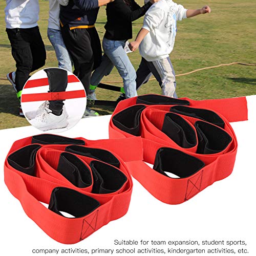 Asixxsix Foot Race Bands, Tie Leg Race Game, Portátil de Alta Resistencia para la expansión del Equipo Deportivo estudiantil