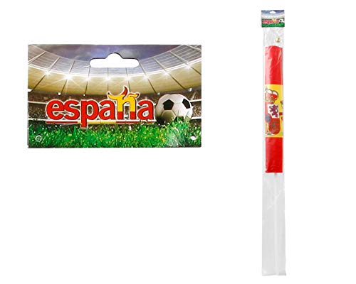 Atosa-22191 Atosa-22191-Banderin De España con Mastil Plastico 45X30 cm-Mundial De Fútbol Y Deportes, Color Rojo y Amarillo (22191)