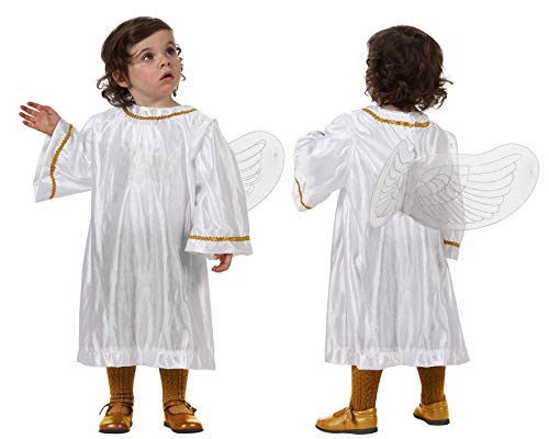 Atosa-32159 Atosa-32159-Disfraz Angel Blanco unisex bebé-talla 12 a 24 meses Navidad, color (32159)