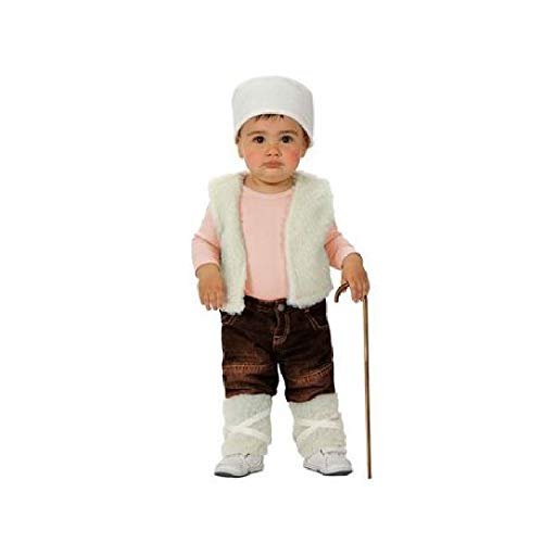 Atosa-50860 Atosa-50860-Disfraz Pastor niño bebé-talla 6 a 12 meses blanco-Navidad, color (50860)
