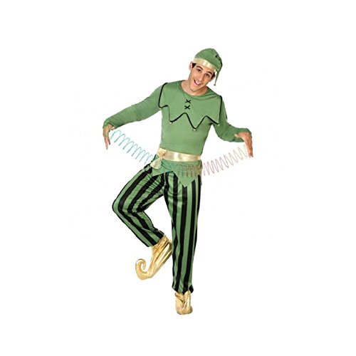 Atosa- Disfraz hombre duende, Color verde, M-L (18050)