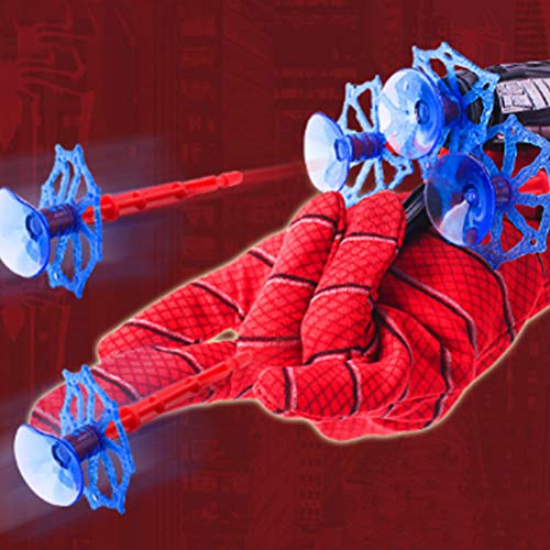 Atrumly Juego de rol, Los niños de plástico cosplay guante héroe lanzador de muñeca juguete divertido para niños juguetes educativos super Spiderman, accesorios de disfraz