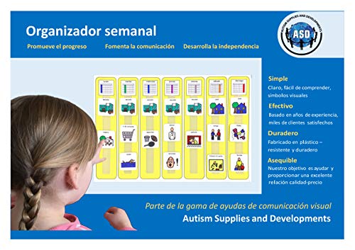 Autism Supplies & Developments- Planificador semanal de plástico A3, Color Azul (Autism Supplies and Developments WP_ES)