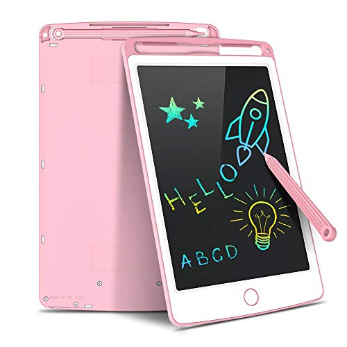 AUTU Tableta de escritura LCD digital eWriter de gráficos electrónicos, portátil, tablero de escritura a mano, cuaderno de dibujo para niños, pantalla colorida de 8,5 pulgadas (rosa)