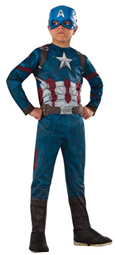 Avengers- Capitán América Classic Civil War Disfraz para niños, M (5-7 años) (Rubie's 620580)