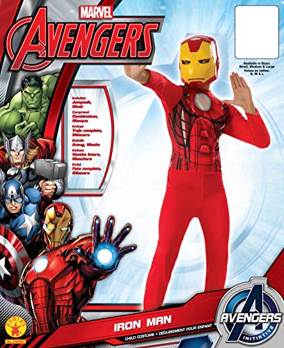 Avengers - Disfraz de Iron Man para niño, infantil 8-10 años (Rubie's 640921-L)