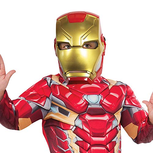 Avengers - Máscara de Iron Man para niño, Talla única infantil (Rubie's 39216)