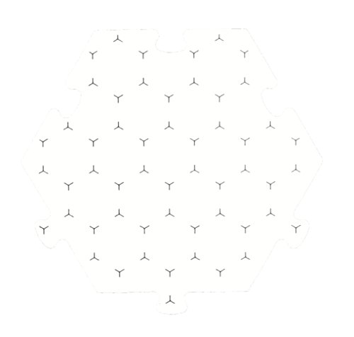 Azulejos hexagonales de borrado en seco, paquete de 33 azulejos de 6 pulgadas
