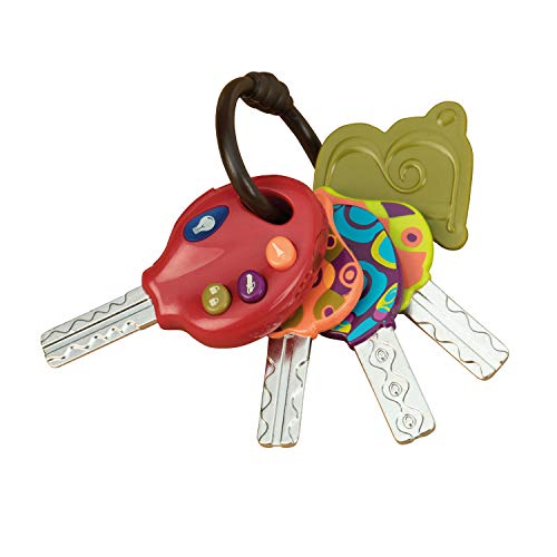 B. toys - 4 llaves de juguete texturadas para bebés y niños (importado de Inglaterra) , color/modelo surtido