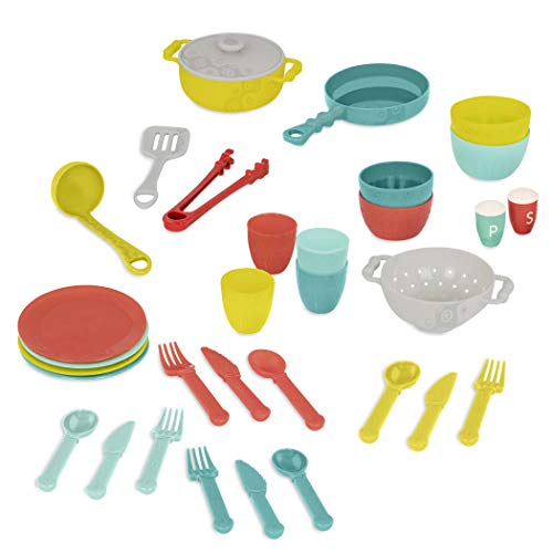 B. Toys- Mini Chef Kitchenette-Cocina Madera simulación y Juego imaginativo para niños de 2 años + (33 Piezas) (Branford Ltd. BX1789Z)