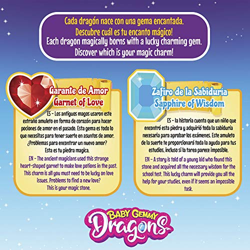 Baby Gemmy Dragons- Huevos Sorpresa Gigantes, Peluche Dragón, alas desplegables con Velcro, 6 Modelos/Colores Diferentes (Colorbaby 44888)