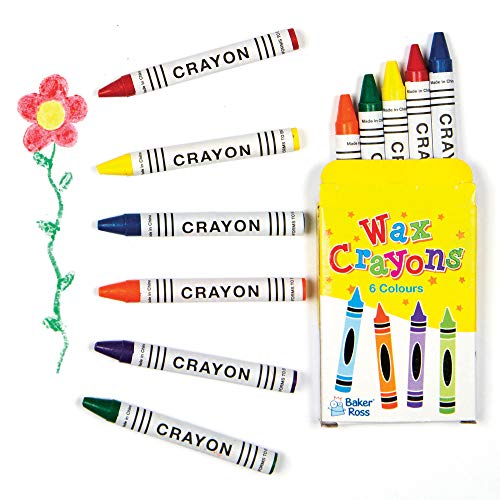 Baker Ross Mini Crayones de Cera (paquete de 8 cajas) para suministros de arte y manualidades para niños y suministros para el aula escolar
