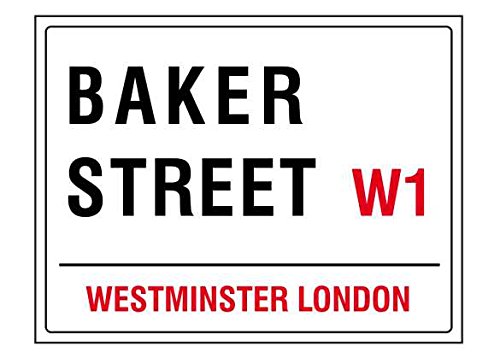 Baker Street Westminster Londres Inglaterra Street Road Sign Shabby Chic Vintage estilo acrílico llavero llavero