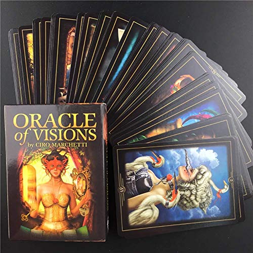 Baraja de Tarot de Oracle Cards of Visions para Amigos, Fiestas Familiares, Tarjetas de Regalo,with Bag,Tarot Cards
