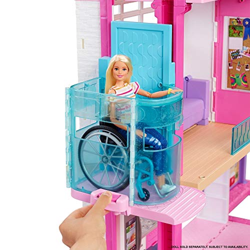 Barbie - Casa de Muñecas con Accesorios, La Casa de Tus Sueños, con Elevador Nuevo (Mattel Gnh53)