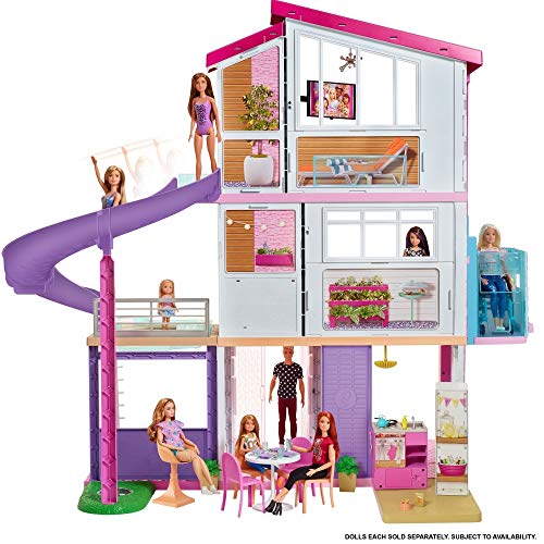Barbie - Casa de Muñecas con Accesorios, La Casa de Tus Sueños, con Elevador Nuevo (Mattel Gnh53)