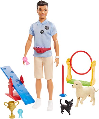 Barbie Ken Entrenador de Perros con Muñeco y Perritos (Mattel GJM34)