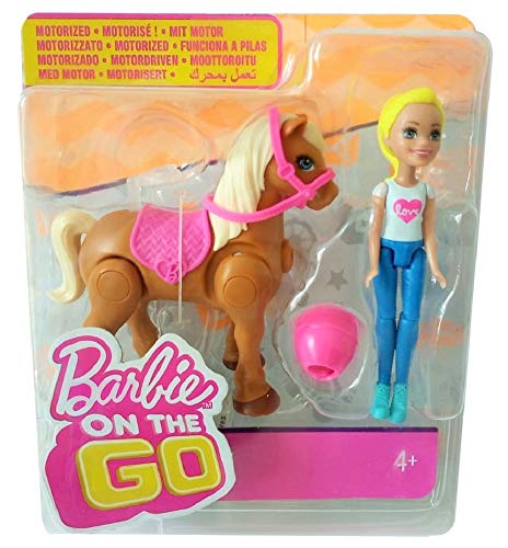 Barbie Mattel On The Go - Minimuñecas y caballo con movimiento