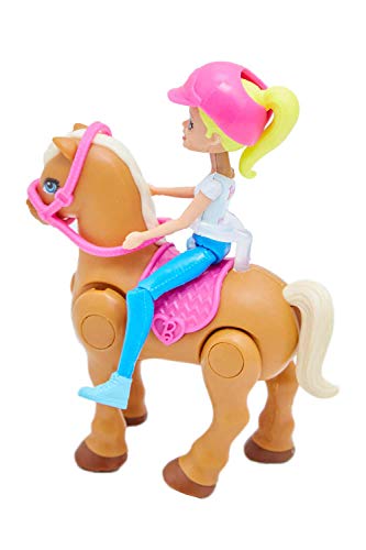 Barbie Mattel On The Go - Minimuñecas y caballo con movimiento