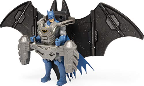 BATMAN Figura de acción de Batman Mega Gear Deluxe de 4 Pulgadas con Armadura transformadora