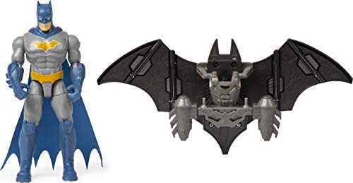 BATMAN Figura de acción de Batman Mega Gear Deluxe de 4 Pulgadas con Armadura transformadora