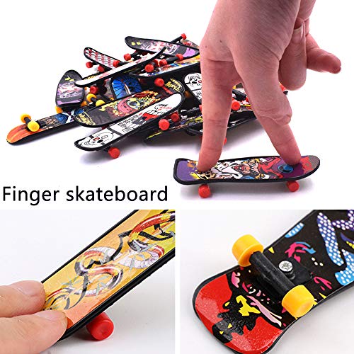 BETOY Monopatines para Dedos, 30pcs Mini Diapasón Patineta Skateboard Fingerboard Juegos de Deportes Niños, Recompensas por Lecciones Escolares (Color Aleatorio)